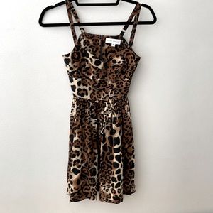 Amanda Uprichard animal print silk dress